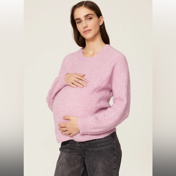 Splendid Lilac Natalia Maternity Sweater, RTR - Picture 1 of 8